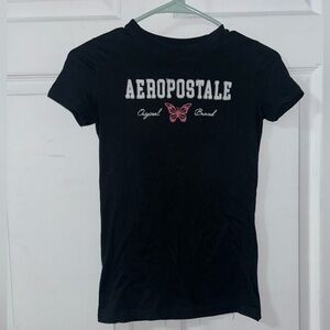 BNWOT Kids Aeropostale Black Crew Neck Tee